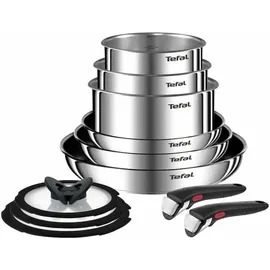 Tefal Ingenio Emotion Topf-Set 11-tlg. 3 x Kochtopf + 3 x Pfanne + 3 x Glasdeckel + 2 x Griff