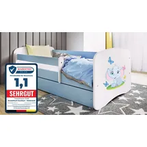 raumhirsch furniture Kinderbett Elefant 80 x 180 cm Holzwerkstoff blau