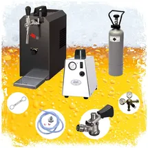 ich-zapfe Zapfanlage JET 30 Bierkoffer, 1-leitig Trockenkühler, bis 35 L/h mit NC Adapter