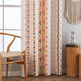 OEM 2er-set Transparente Leinen-outdoor-vorhänge 132 X 244 Cm – Wetterfest Boho-stil für Balkon Pergola Und Terrasse