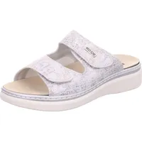 ROHDE Damen Pantolette Leder Klettverschluss Muster Wechselfußbett Abano 5224, Größe:40 EU, Farbe:Mehrfarbig - 40