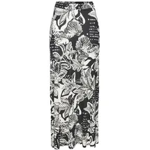VIVANCE Maxirock Damen Floral Schwarz/Creme 44
