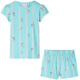 vidaXL Kinderpyjama mit Kurzen Ärmeln Ecru 116