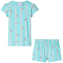 vidaXL Kinderpyjama mit Kurzen Ärmeln Ecru 116