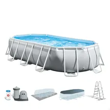 Intex Prism Frame Oval Pool Set 503 x 274 x 122 cm inkl. Filterpumpe 26796