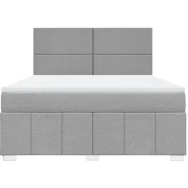 vidaXL Boxspringbett 180 x 200 cm Hellgrau