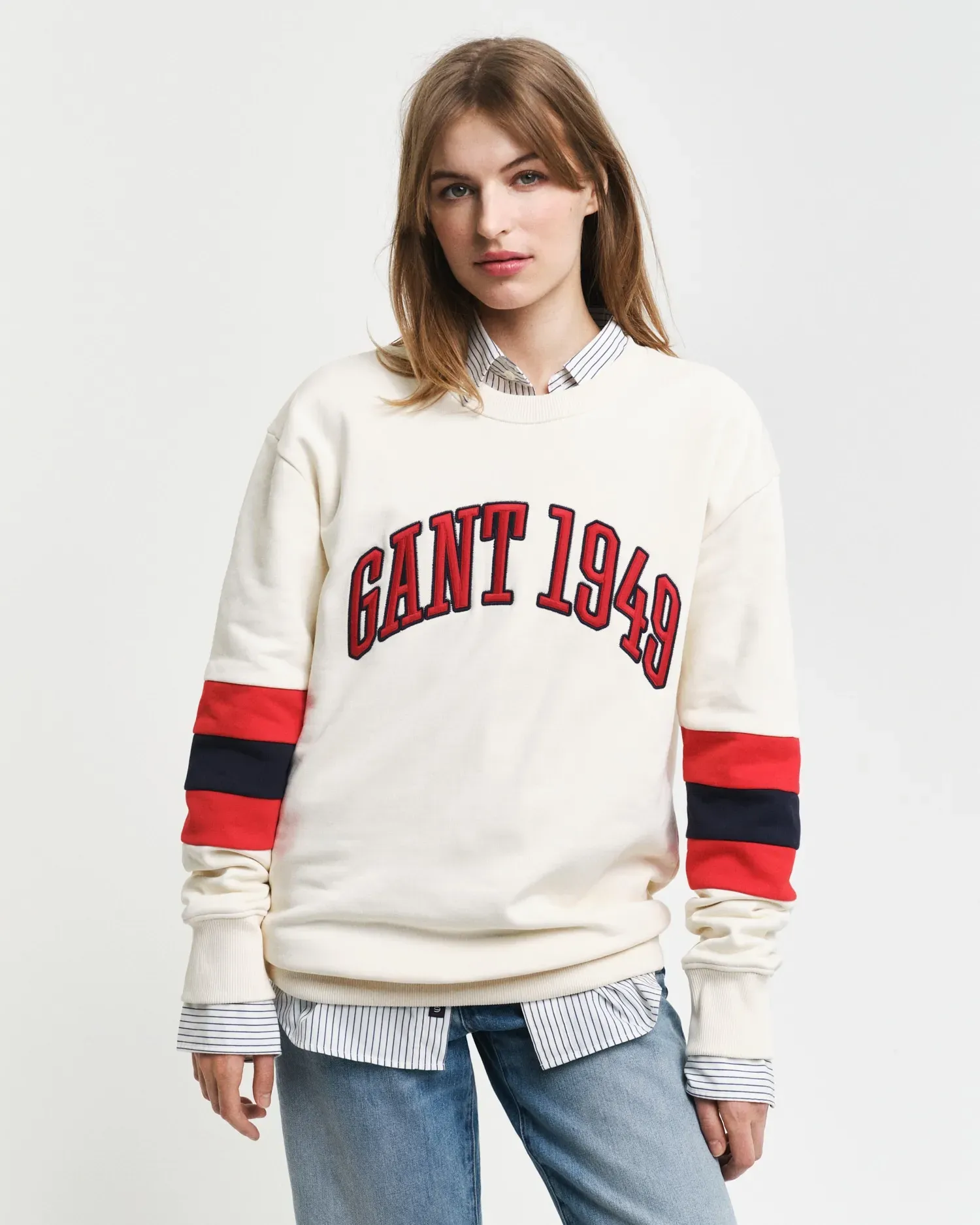 Gant Sweatshirt »COLORBLOCK SLEEVE CNECK«, Color Blocked Details, unisex Gant CREAM S