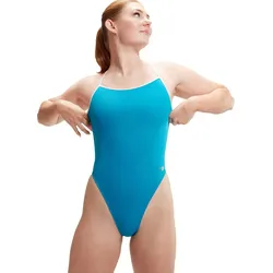 Speedo Womens Solid Vback Bolt/Weiß XS