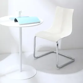 home24 Freischwinger Kunststoff Weiß 2er Set