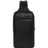Piquadro S134 Umhängetasche Leder 32 cm schwarz