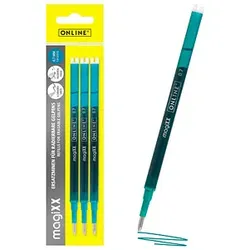 ONLINE® magiXX Gelschreiberminen türkis 0,7 mm 3 St.