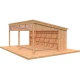 Palmako Pavillon Nova 21,5 m2 Kit Hellbraun tauchimprägniert