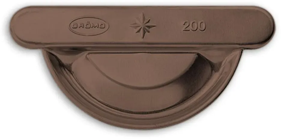 Dachrinnenboden Grömo zum Bördeln, halbrund, universal, Testa di Moro, verschiedene Größen (Ausführung: Nenngröße 250. Ø 105mm)