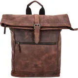 The Skandinavian Brand Leder Rucksack Hunter braun