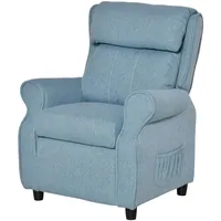 Homcom Kindersofa Verstellbar mit Fußstütze Blau 58 x 53 x 70 cm