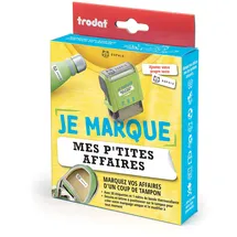 Trodat Tampon "Je marque mes p'tites affaires", vert