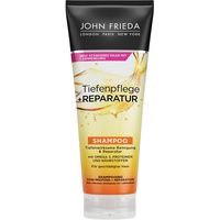 John Frieda Tiefenpflege + Reparatur Shampoo 250 ml - Tiefenwirksame Reinigung & Reparatur - Für geschädigtes, extrem geschädigtes Haar