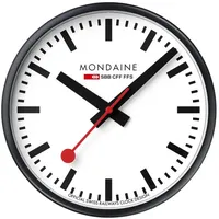 Mondaine Wanduhr Quarz 25 cm Schwarz/Weiß