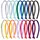 luxuskollektion 18er Set Satin Stirnbänder 1cm - Rutschfestes Haarreifen-Set für