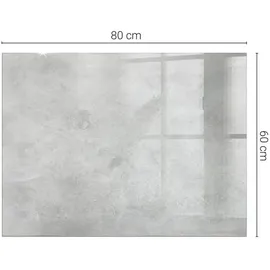 Tulup Tischplatte Hellgrau, Glas 80x60x0.4 cm Esszimmer, Tische, Esstische, Tischsysteme, Tischplatte