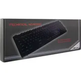 Inter-Tech Nitrox NK-2000ME mechanische Gaming Tastatur schwarz, LEDs RGB, Huano Switch Master BLUE, USB, DE/US (88884100)