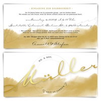 30 x Goldene Hochzeit Hochzeitseinladungen Goldhochzeit individuell Einladungskarten - Großer Name