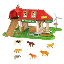 LeanToys Bauernhof mit Traktoren und Tieren 42el
