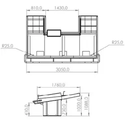 Combisteel Fischtheke Frischetheke Supermarkt Ladenbau 3050x1760x1088mm
