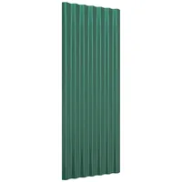 VidaXL Dachpaneele 12 Stk. Verzinkter Stahl Grün 100x36 cm