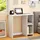 Costway Schreibtisch, Computertisch mit 2 Fächern, PC-Tisch, Bürotisch für kleine Räume, weiß, 80 x 40 x 74 cm - Weiß