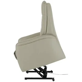 Hukla Fernsehsessel Manuel XL Leder 84 x 108 x 90 cm Grau elektrisch