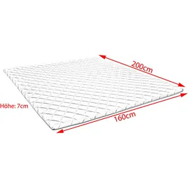 KAWOLA Topper SOLO Viscoelastischer Schaum 160 x 200 cm weiß