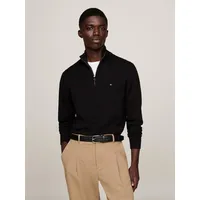 Tommy Hilfiger Troyer »PIMA ORG CTN CASHMERE ZIP MOCK«, schwarz