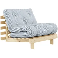 KARUP Design - Roots Schlafsofa, 90 x 200 cm, Kiefer natur / beach blue