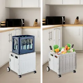 Relaxdays Einkaufstrolley grau 0,50 x 0,19 x 0,52 m