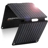 Innovate Tragbares Solar-Ladegerät 21W 5V 3 Amp. Max. mit USB Typ C-A Anschluss. Faltbares und wasserdichtes Solarpanel. Perfekt für Camping, Trekking, Wandern, Strand, Berg...