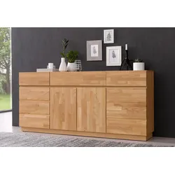 Sideboard HOME AFFAIRE, braun (eiche teilmassiv), Sideboards, Kommode, Breite 180 cm, teilmassiv, FSC-zertifiziert