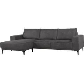 OTTO home Ecksofa OTTO HOME "Polsterecke Oland, Struktur, Flachgewebe, Luxus-Microfaser, Boucle", grau (anthrazit), B:280cm H:85cm T:152cm, Struktur weich (100% Polyester);Luxus-Microfaser (100% Polyester);Webstoff (100% Polyester), Sofas, Ecksofa, L-Form, 280 cm,
