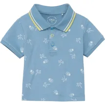 S.Oliver - Poloshirt mit All-over-Print, Babys, blau, 86