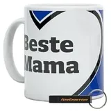 Hamburger SV HSV Tasse BESTE MAMA HERZ 0,3l Keramik Fanartikel + FanEmotion Flaschenöffner, HSV4161W2ZZZ