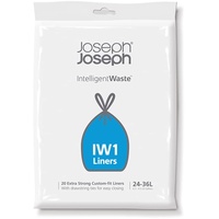 Joseph Joseph Deutschland GmbH Joseph Joseph IW1 Müllbeutel, Restmüllbeutel mit Zugband zum Zubinden und Tragen, 24–36 l 20 Stück