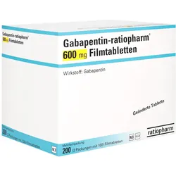 GABAPENTIN-ratiopharm 600 mg Filmtabletten 200 St