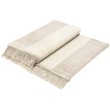 Biederlack Sofaschoner COTTON Cover Salt & Pepper« mit Fransen, beige