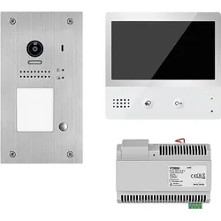 Video-Türsprechanlage VT200 Unterputz - mit 1xTürsprechstelle, 1xTaste 1xTouch-Komfort-Innenstation