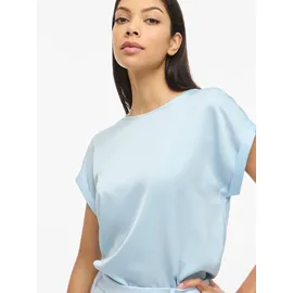 VILA VIELLETTE Kurzarmshirt Satin Blau 44