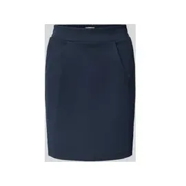 ICHI Herbstblauer Rock mit Taschen, Größe M