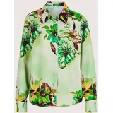 Madeleine Hemdbluse Elegante Bluse mit Hemdkragen Eisgrün/Multicolor 38