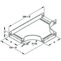 Niedax Niedax, RTS60.300 T-Stück 60x302mm mit ungel.Seitenholmen bandverz. (6