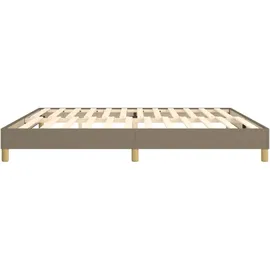 vidaXL Boxspringbett 200 x 200 cm Taupe