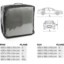 XPOtool Stoffgarage Größe M 431x165x119cm